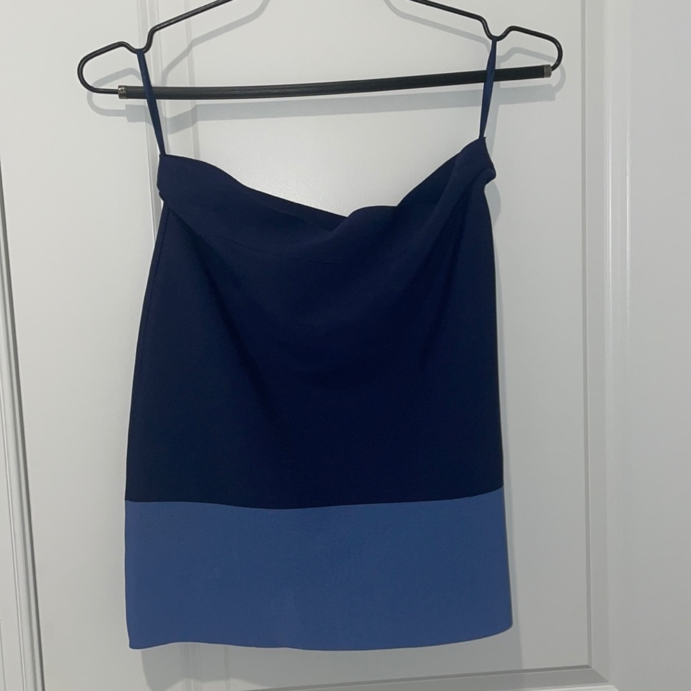 BCBG two-tone blue, bandage Mini skirt size M